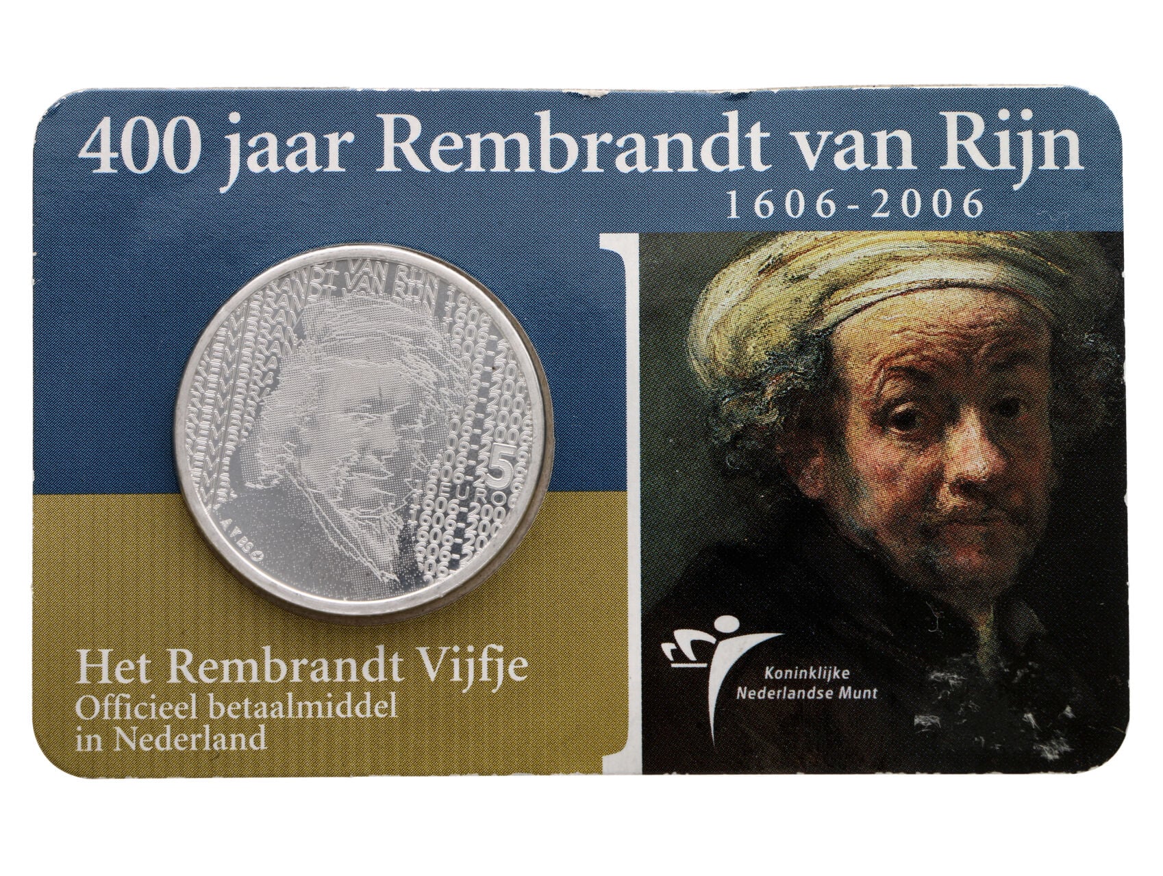 5 Euro 2006, 400. výročí narození Rembranta, 0.925 Ag, 11,9g_