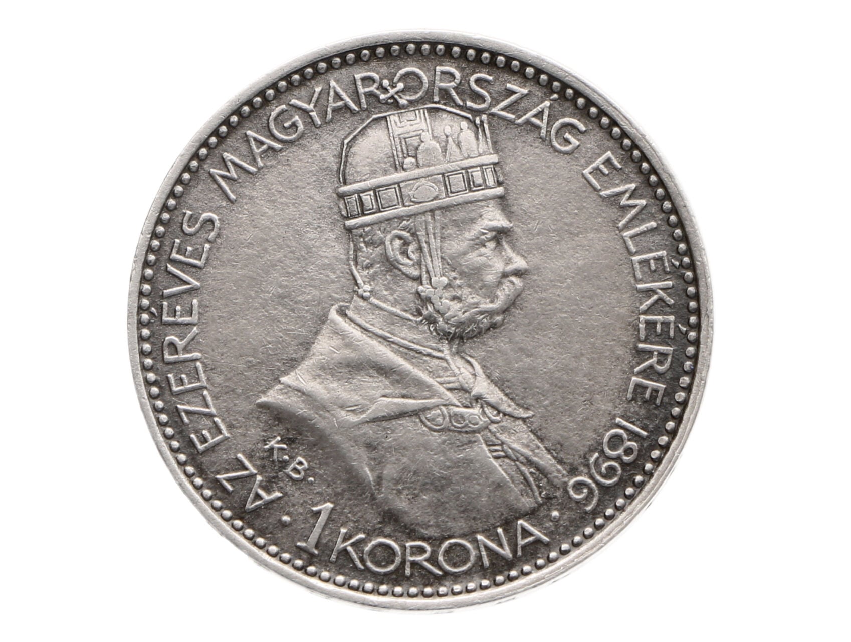 1 Korona 1896 K.B. - Milénium příchodu Maďarů do Podunajské nížiny_