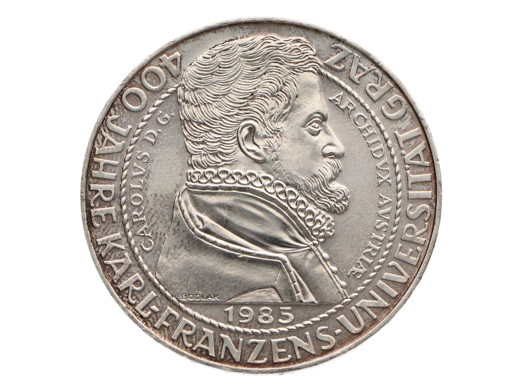 500 Schilling 1985 - 400. výročí  Univerzity v Grazu_