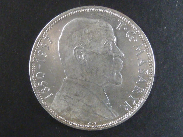 20 Kč 1937 - Úmrtí prezidenta T. G. Masaryka 1850-1937