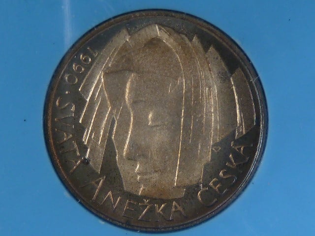 50 Kčs 1990, 1.výročí svatořečení Anežky České