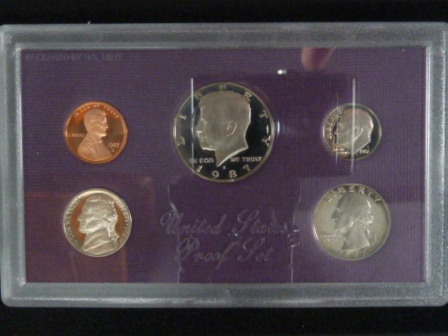 Sada proof oběžných mincí 1987