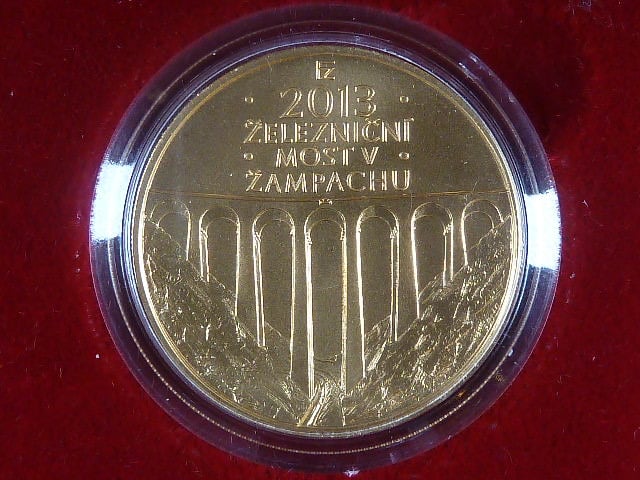 5000 Kč 2013 Mosty - železniční most v Žampachu, 1/2 OZ