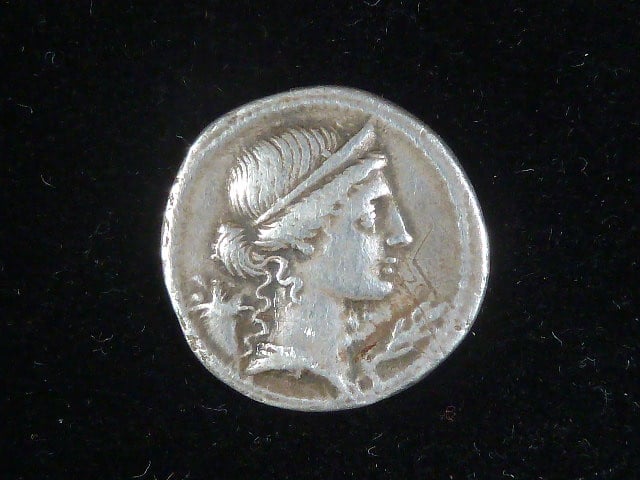 Denár (předcísařský), rok 32-31 př.n.l. - Augustus