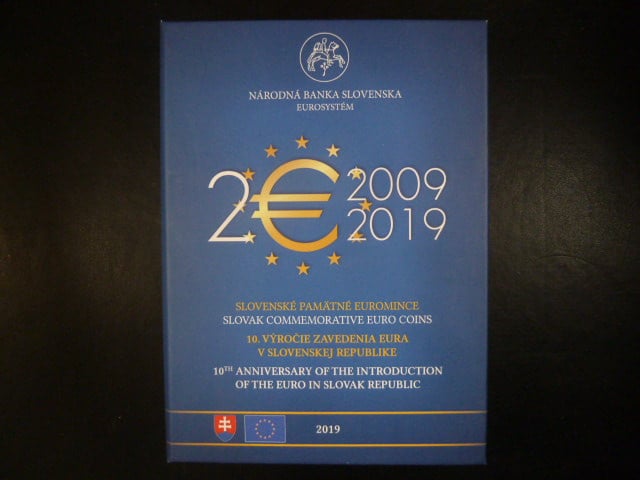 2019 ročníková sada pamětních 2 Eur 10.výročí zavedení Eura v SR