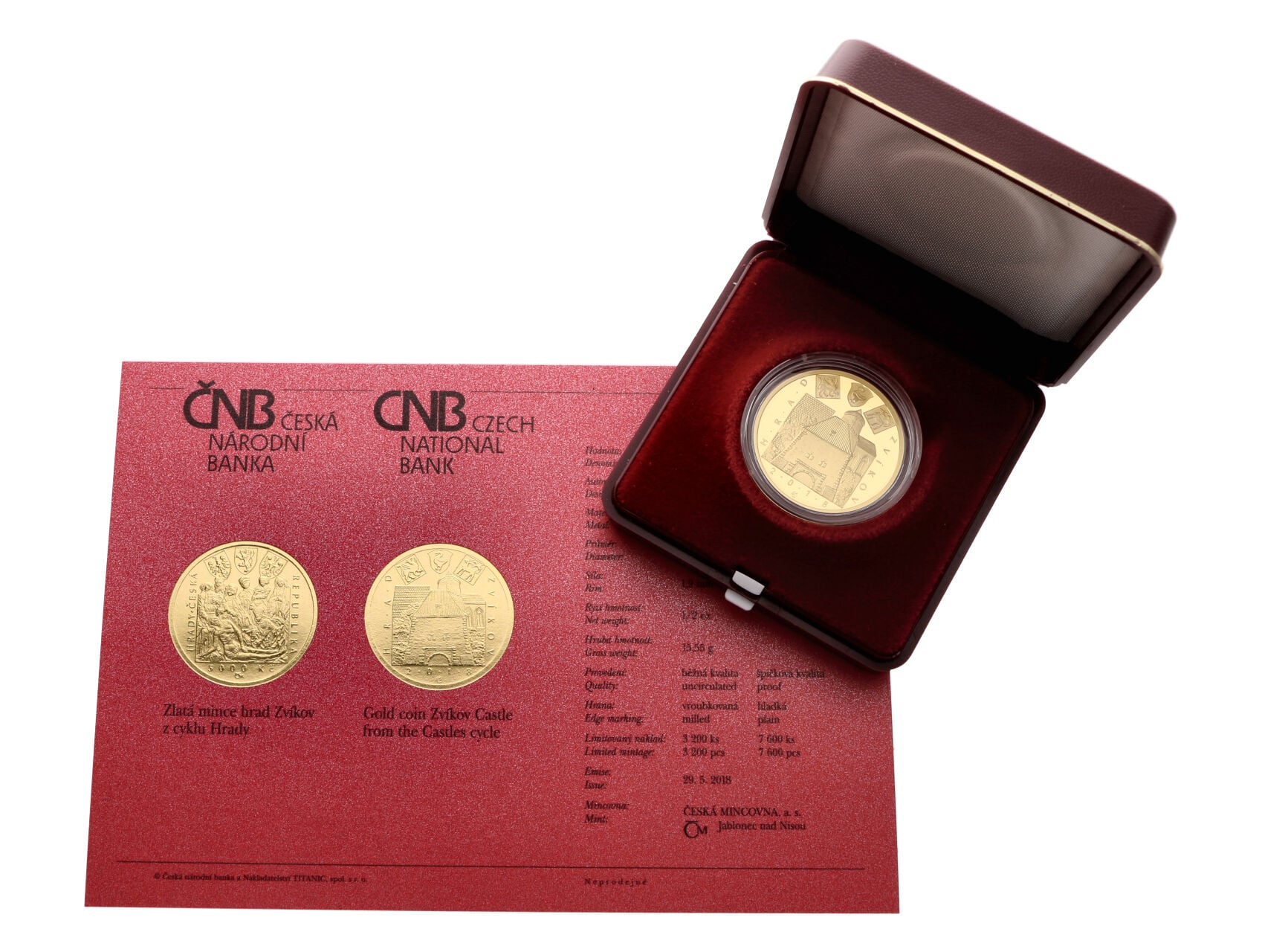 5000 Kč 2018 Hrady - Hrad Zvíkov, 1/2 Oz_