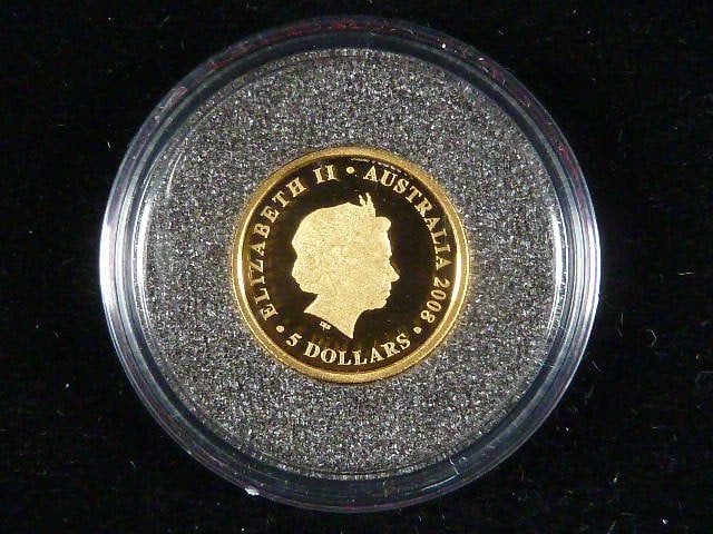 5 Dollars 2008, Au 999, 1 g, průměr 13,92 mm