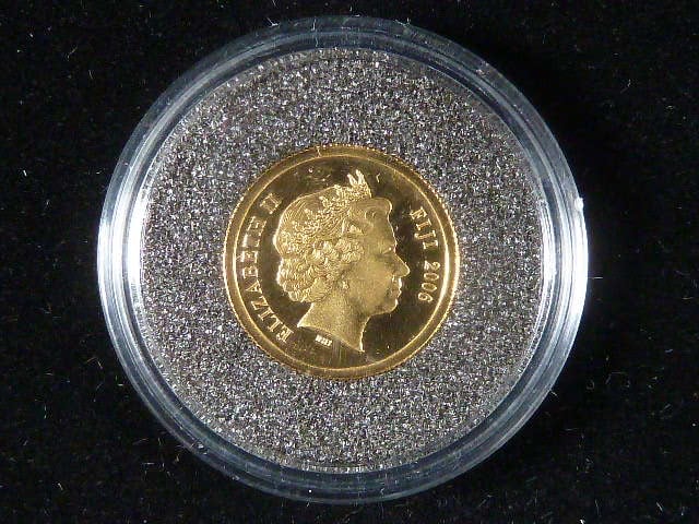 5 Dollars 2006, Nazca Peru, Au 585/1000, 1,25g, průměr 13,92 mm