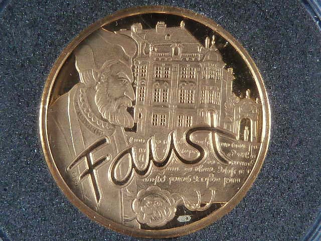 V.Oppl Magická Praha - Faust, Au 0.585, 18 mm, 2 g, kapsle