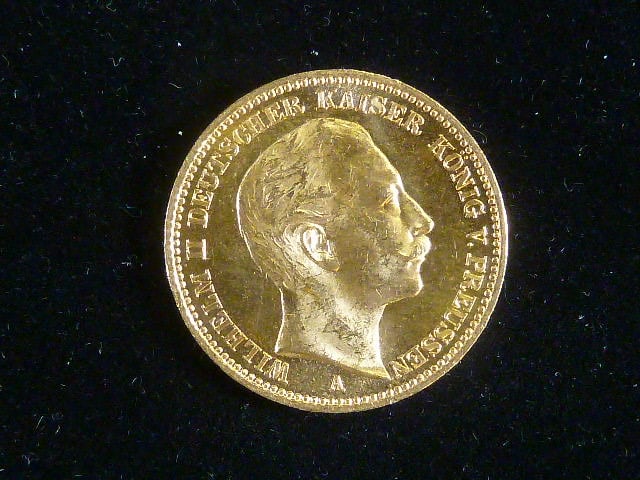 Prusko, Wilhelm II (1888-1918), 20 Mark 1906 A, J. 252