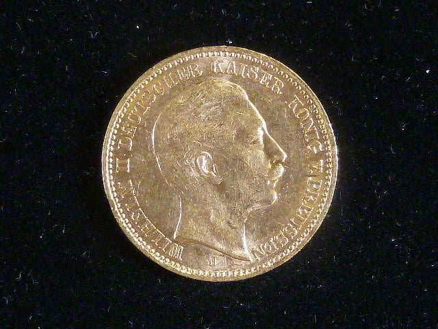 Prusko, Wilhelm II (1888-1918), 20 Mark 1905 J, J. 252