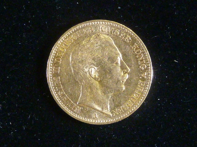 Prusko, Wilhelm II (1888-1918), 20 Mark 1902 A, J. 252