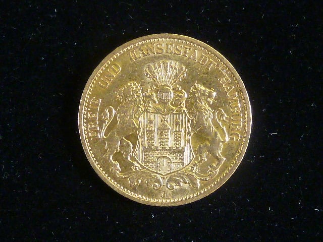 Hamburk, 20 Mark 1899 J, J.212