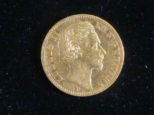 Bayern, Ludwig II. (1864-1886), 20 Mark 1872 D, J. 194