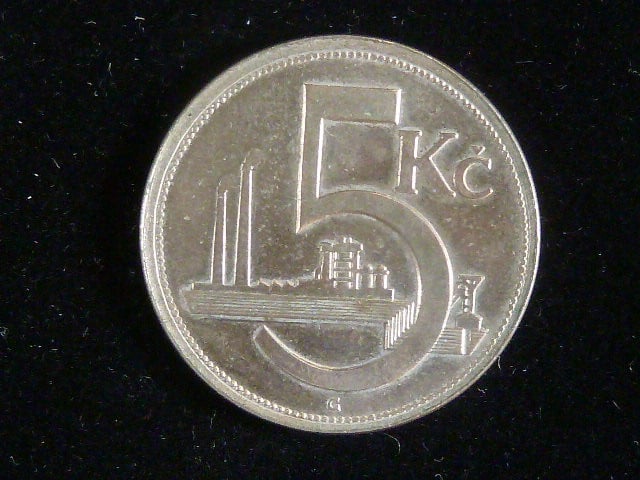 5 Koruna 1925 zkušební ražba CuNi 6,95 g., průměr 26,5 mm, M.CH. 2b, velmi vzácná
