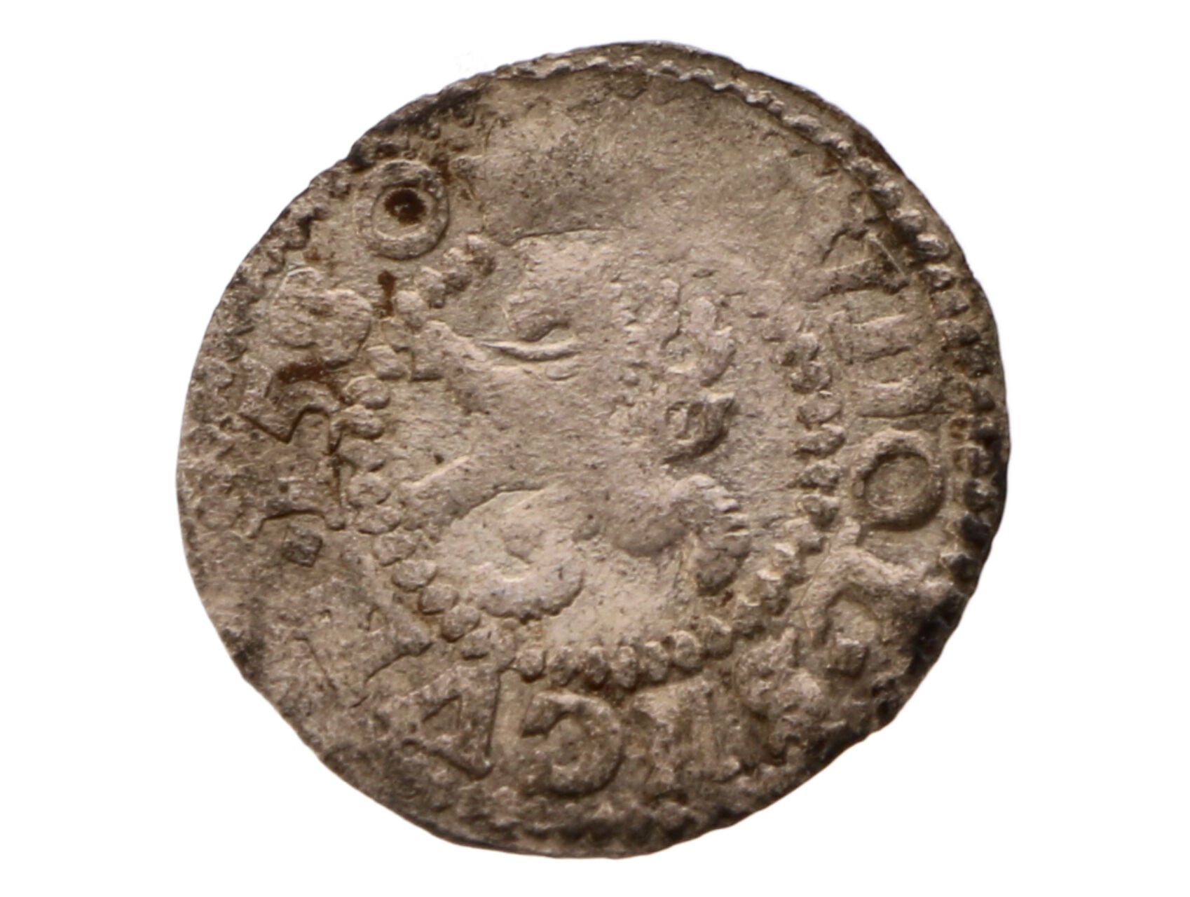 Bílý peníz 1580, jednostranný, Kutná Hora, Šatný, 0,31 g., Hal.383, Ja-375_