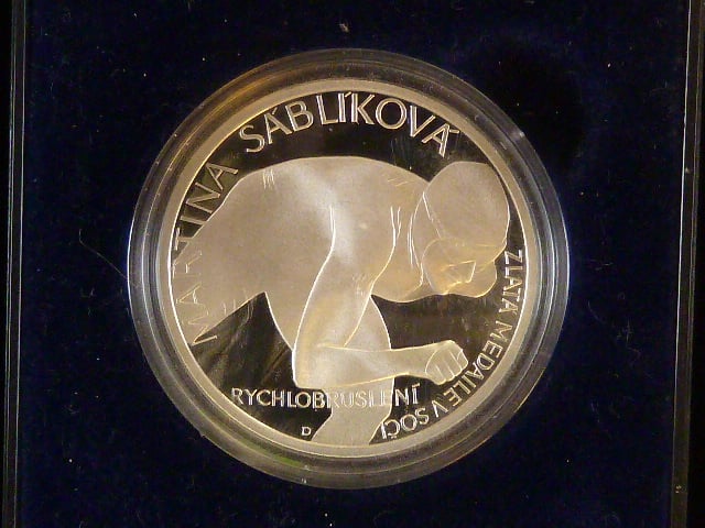 1 Dollar 2014 - Martina Sáblíková Ag 999, etue + certifikát
