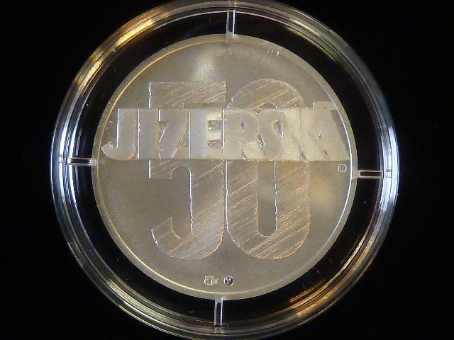 Jizerská 50 medaile 2021, Ag 0.999, 10 g, průměr 30 mm