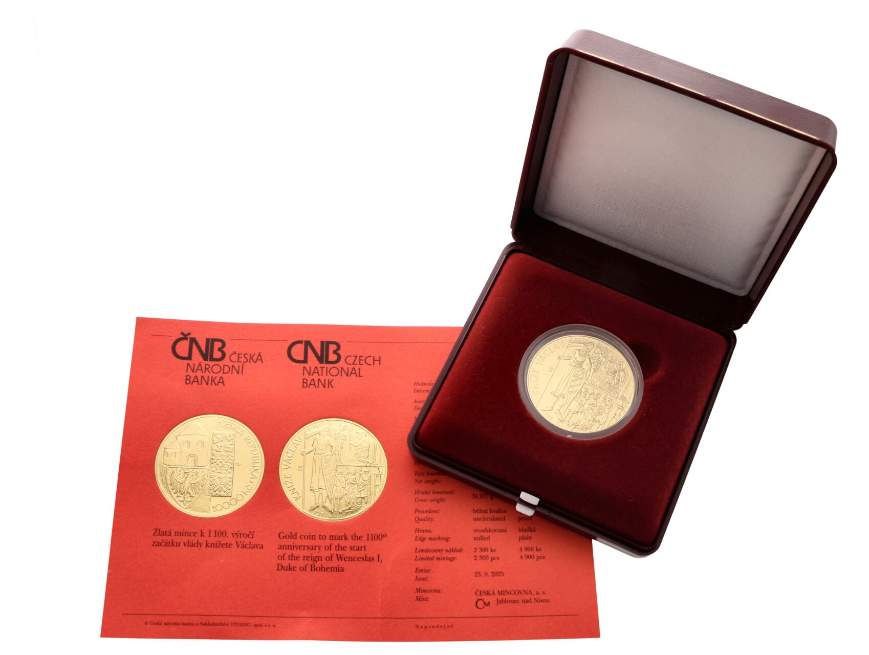 10.000 Kč 2025 Kníže Václav, 1 OZ_
