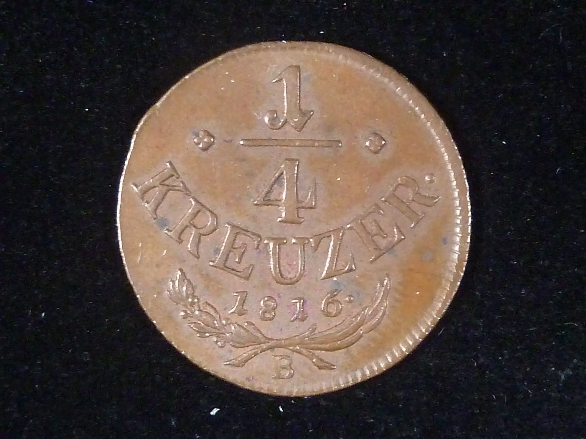 1/4 Krejcar 1816 B