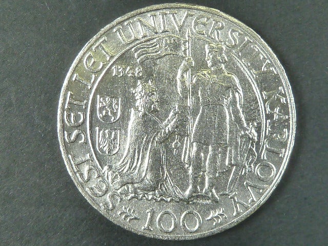 100 Kčs 1948 600. výročí založení UK