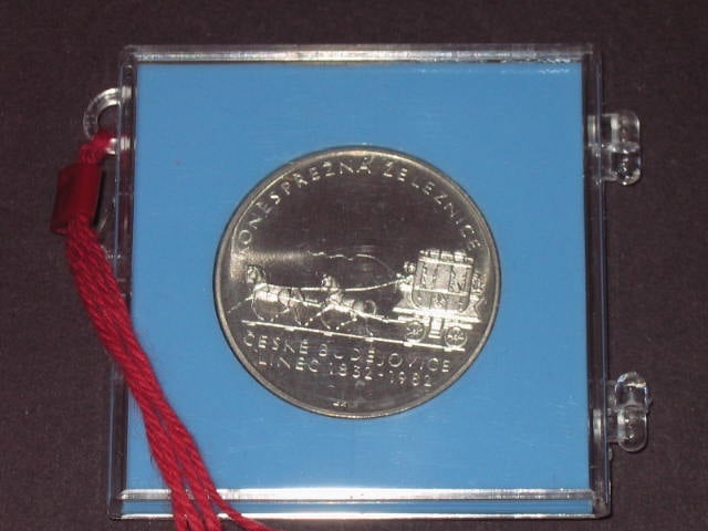 100 Kčs 1982 150.výročí zahájení provozu koněspřežné železnice