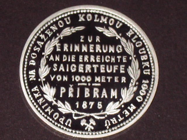 1 Zlatník 1875 Příbramský odražek Ag, novoražba Kremnice