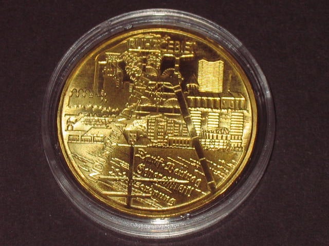 Německo 10 EUR 2003 F Ruhrgebiet - pozlacená