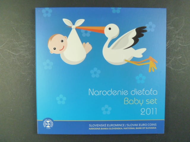2011 ročníková sada euromincí k narození dítěte