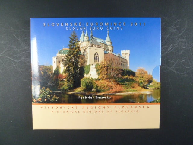2011 ročníková sada euromincí Historické regióny Sovenska - Ponitrie / Trnavsko