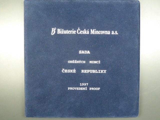 sada 1997 PROOF semišový obal