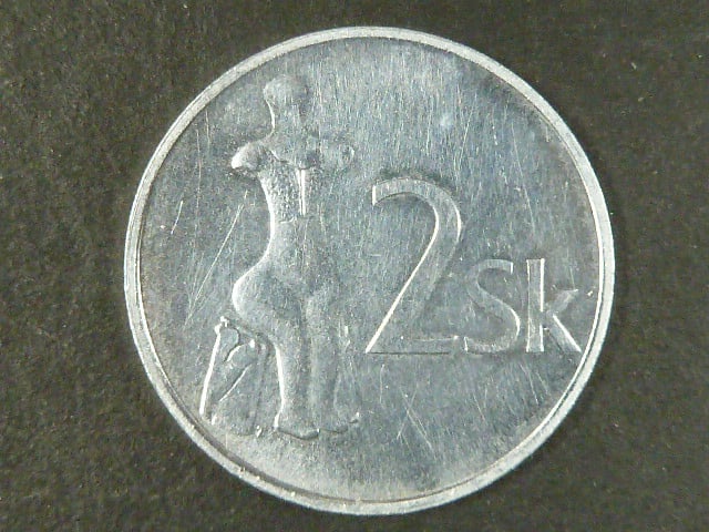 zkušební ražba 2 Sk 2002 z jiného kovu (AlMg), 1,17g