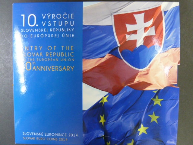 2014 ročníková sada euromincí 10.let od vstupu do EU