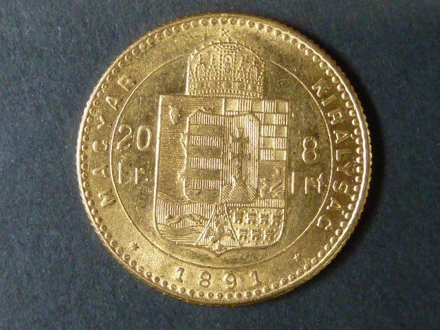 20 Frank 1891 KB se zakem Fiume