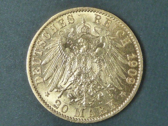 Prusko 20 Mark 1909 A