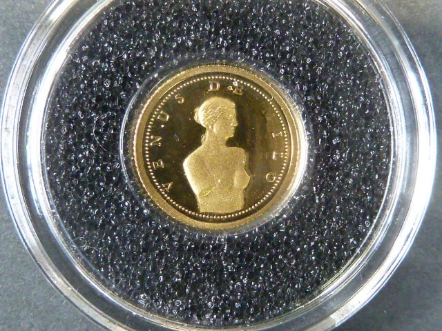 1 Diner 2008 Venus de Milo, Au 0,999, 0,5g, náklad 5000 ks, průměr 11 mm, KM 350