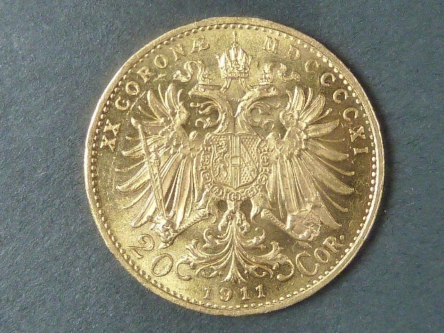 20 Koruna 1912, bezvadný stav