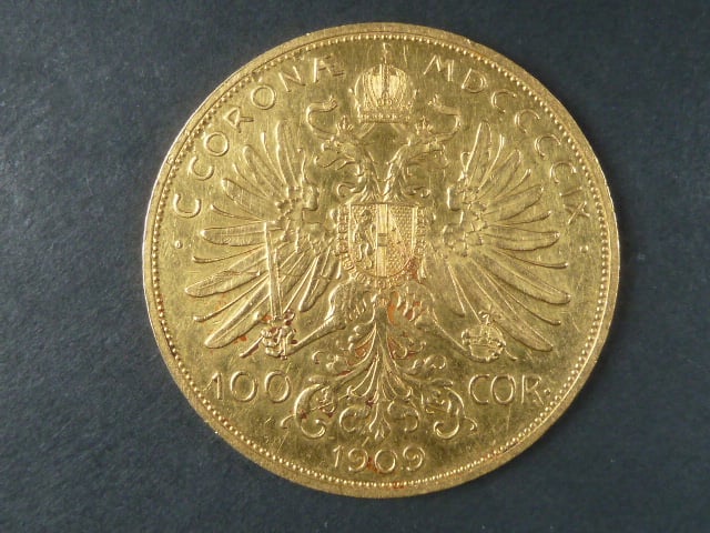 100 Koruna 1909, bezvadný stav