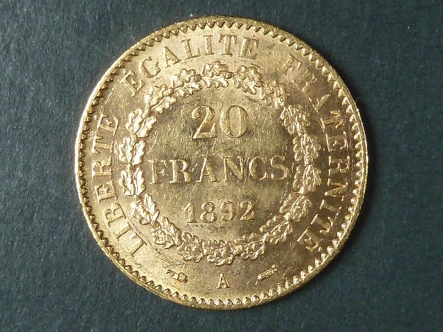 20 Frank 1892 A
