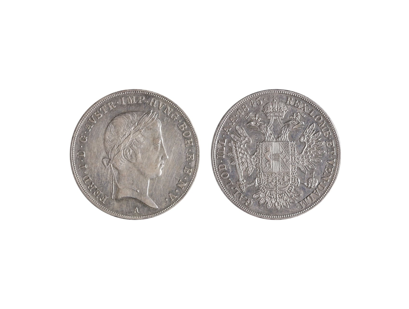 Ferdinand V 1835-1848 - 1/2 Tolar 1845 A, rysky
