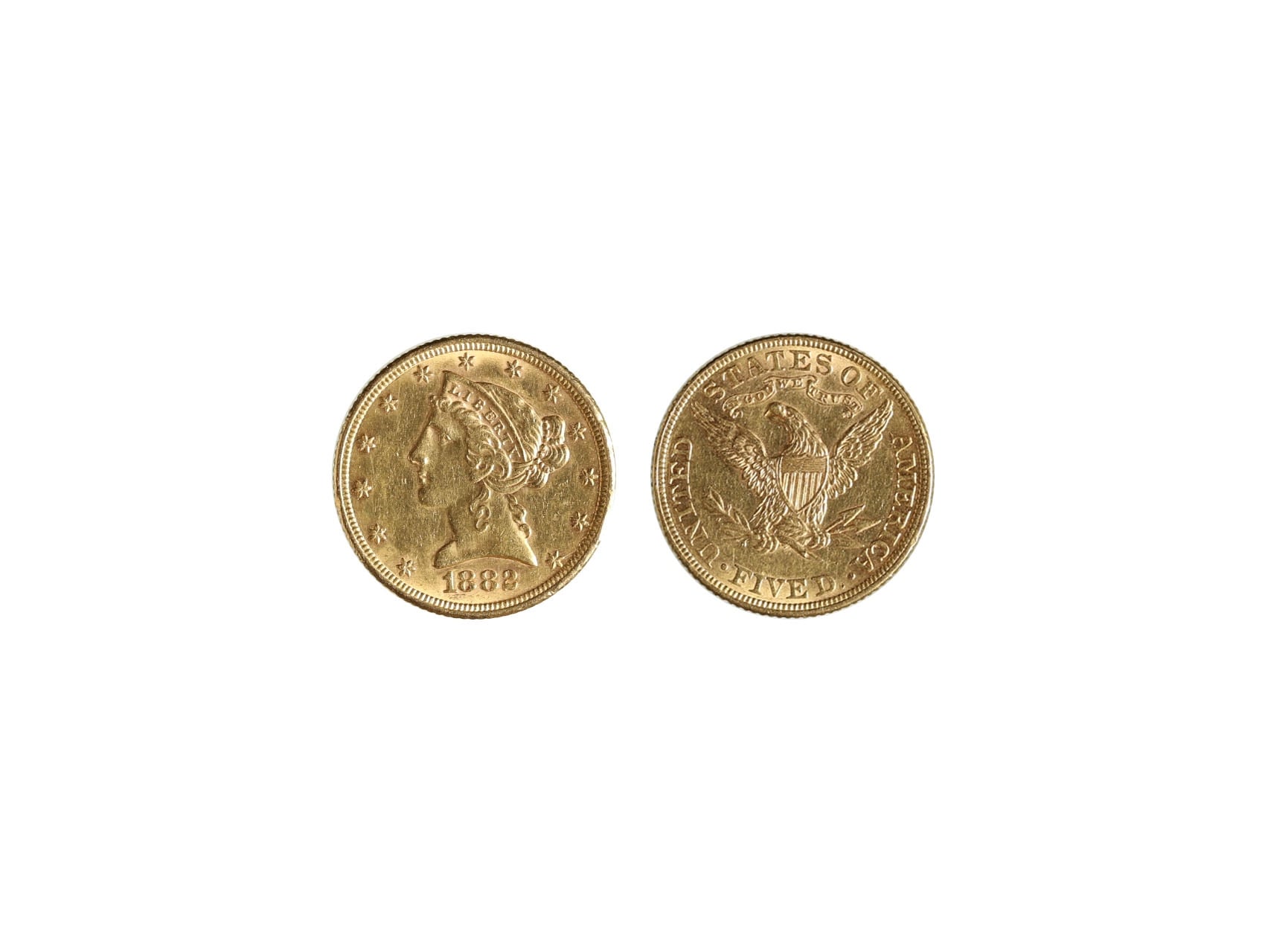 USA - 5 Dolar 1882, 8.359 g, 900/1000, KM101