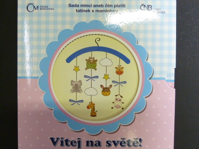 sada 2015 s motivem narození dítěte + žeton