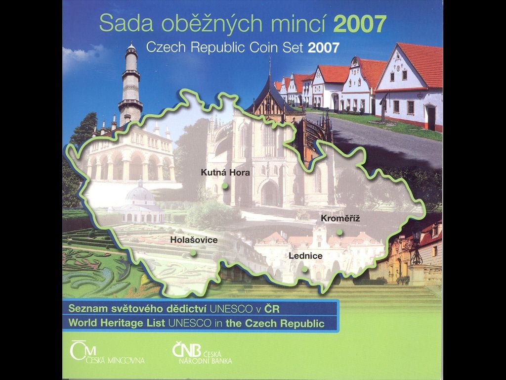 sada 2007 s motivem UNESCO v ČR + žeton