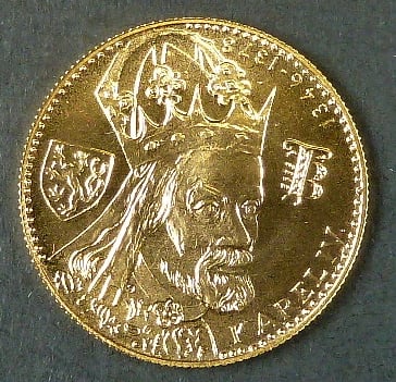 dukát Karel IV 2016, náklad 300 ks, číslovaný certifikát, etue