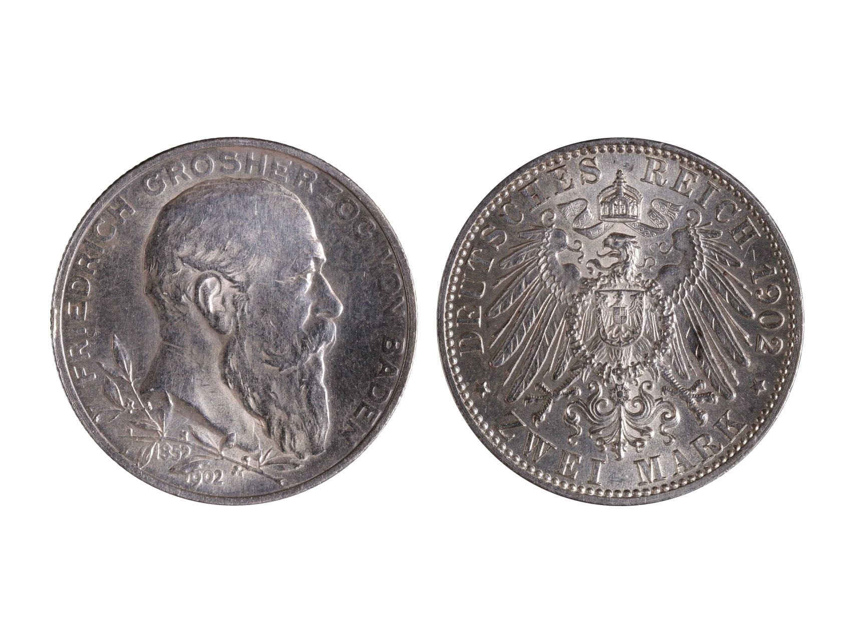 Baden, Friedrich I. 1856-1907 - 2 Marka 1902, KM 271