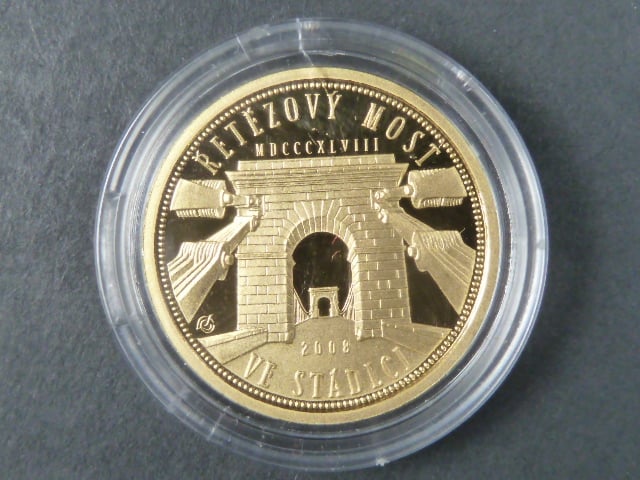 2500 Kč 2007 Národní kulturní památka řetězový most ve Stádlci