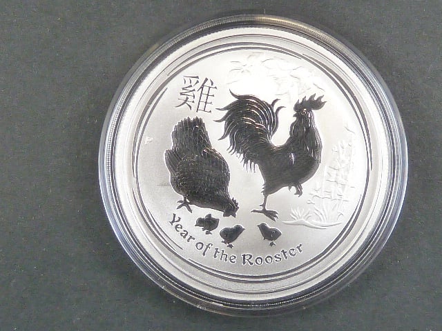50 Cents - 1/2 Oz  Ag - Rok kohouta 2017, kvalita proof, Ag 999/1000, etue