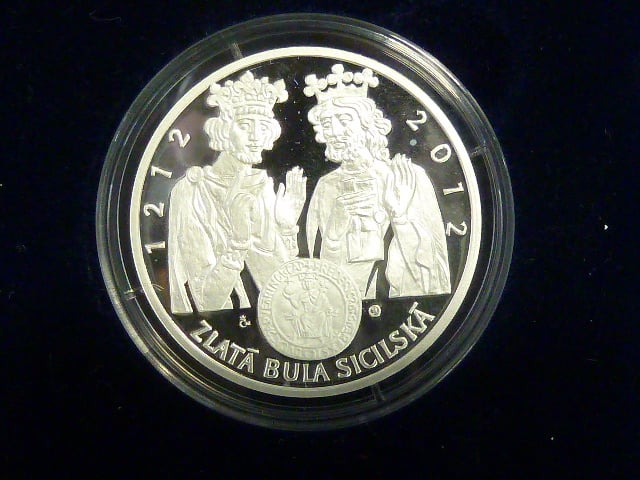 medaile - Zlatá bula sicilská - 1 Oz Ag
