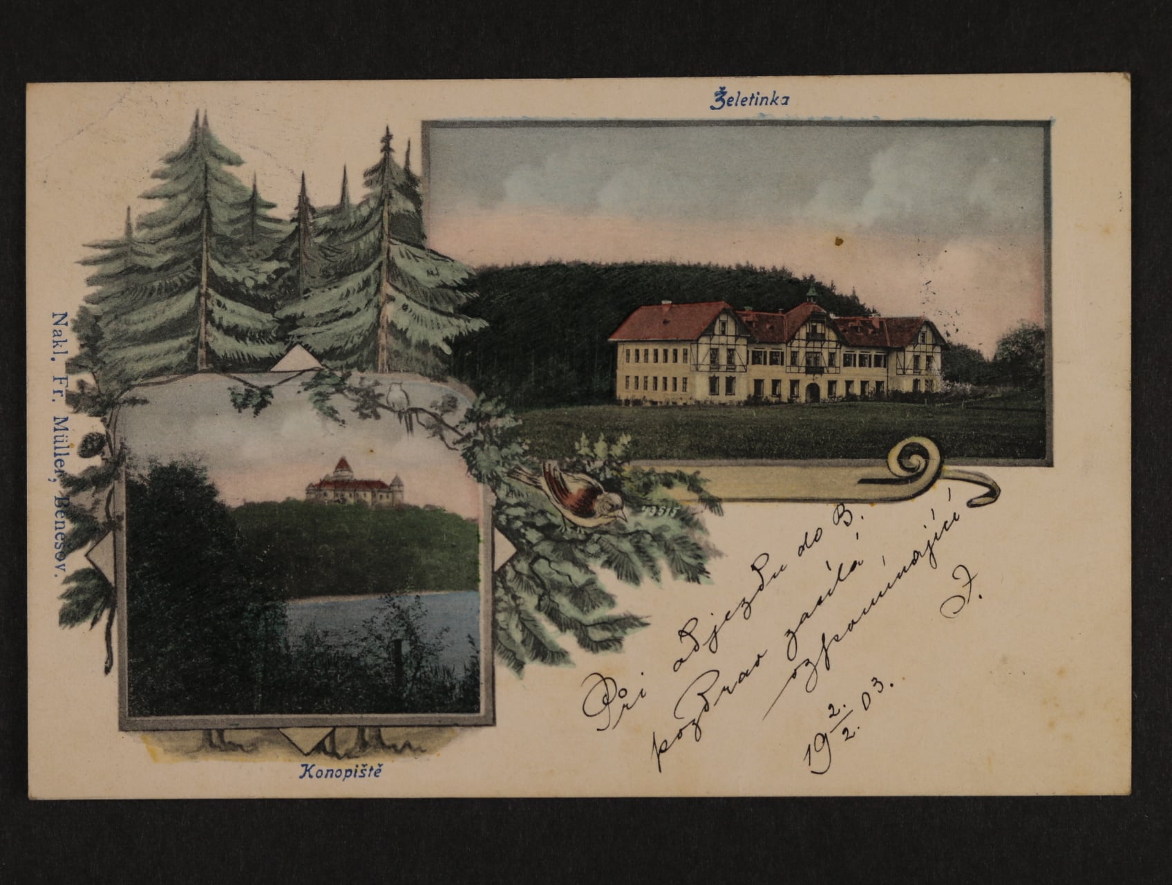 Konopiště okr. Benešov, prošlá 1903