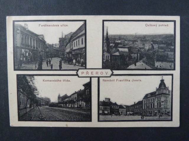 Přerov, čb. vícezáběrová pohl., prošlá